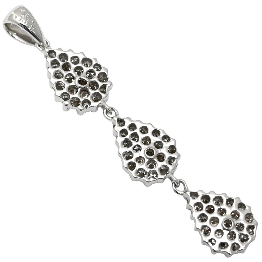 ペンダントトップ ダイヤ 1.15ct ネックレストップ シルバー WG Au750