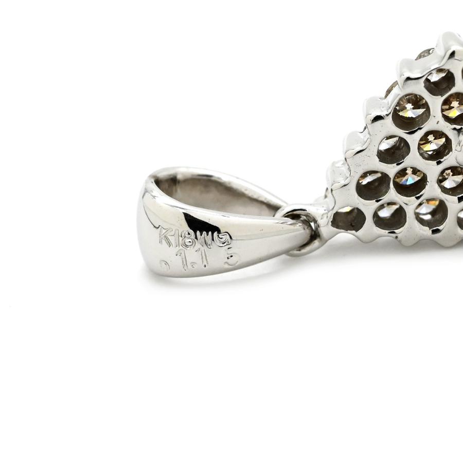 ペンダントトップ ダイヤ 1.15ct ネックレストップ シルバー WG Au750