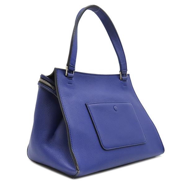CÉLINE エッジ ブルー レザー ハンドバッグ A4サイズ CELINE（セリーヌ） ハンドバッグ エッジ レザー ブルー ブルー 青