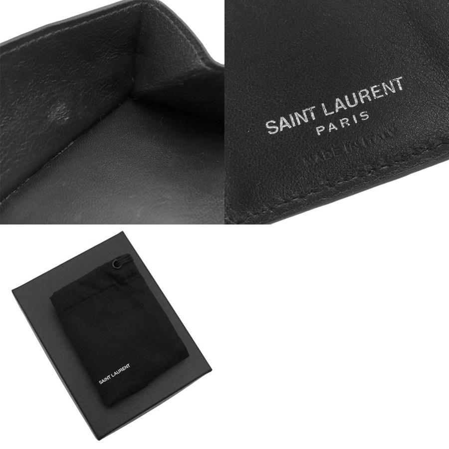 SAINT LAURENT サンローラン 三つ折り財布 YSL ロゴ コンパクト
