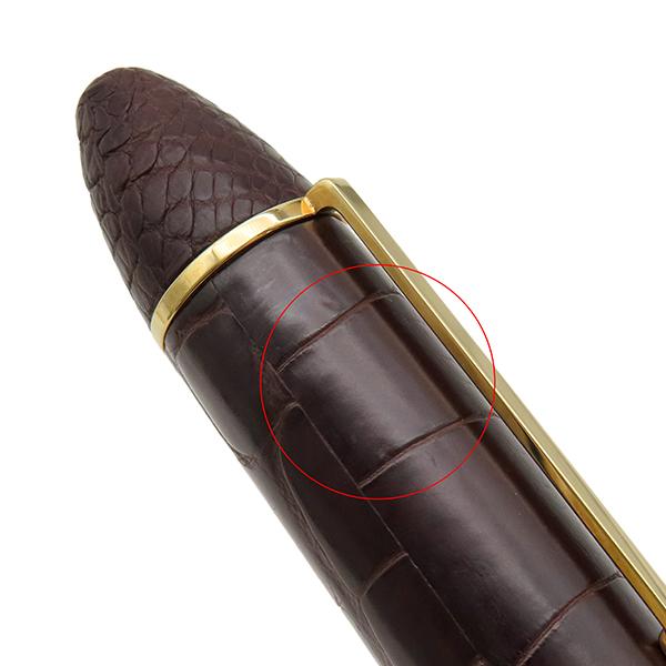 ルイヴィトン LOUIS VUITTON 万年筆 カーゴ アリゲーター GP アリゲーター K18(ペン先) ブラウン×ゴールド ゴールド金具 クロコ K18ペン先 カートリッジ未装着 【中古】 LOUIS VUITTON（ルイ・ヴィトン） 万年筆 カーゴ アリゲーター GP