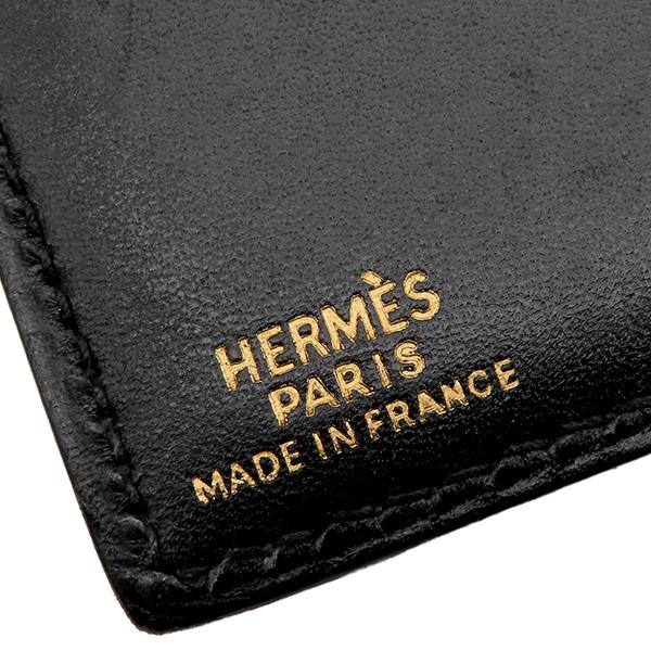 HERMES（エルメス） 長財布 ロングウォレット ボックスカーフ ブラック