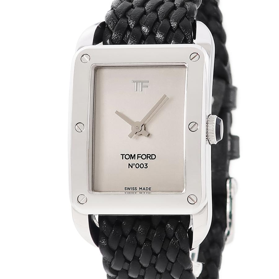 【極美品・稼働品】 トムフォード TOM FORD N.003 レクタンギュラー 3年保証】 トムフォード N.003 タイムピースシリーズ TFT003 003