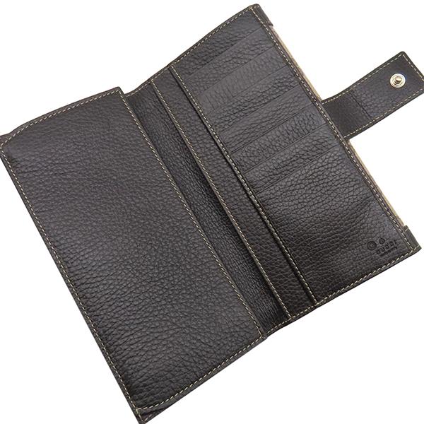 GUCCI グッチ GGクリスタル Wホック 長財布 ブラウン GUCCI（グッチ） 長財布 GGクリスタル Wホック ロングウォレット PVC