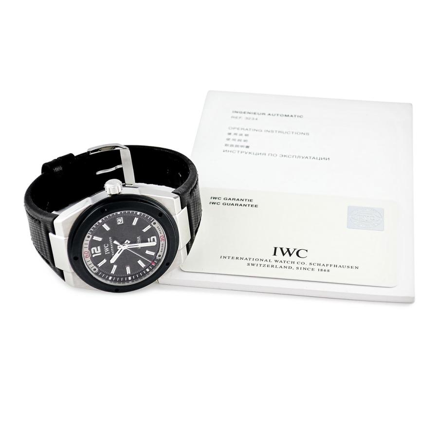 IWC インヂュニア オートマティック IW323401 ブラック デイト シースルーバック 自動巻き メンズ 腕時計 インヂュニア 【3年保証】 IWC オートマティック IW323401 ブラック