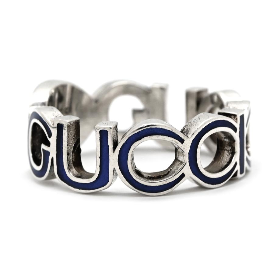 GUCCI シルバー ロゴリング GUCCIインターロッキング　G　リング GUCCI（グッチ） リング 指輪 インターロッキングG GUCCIロゴ シルバー