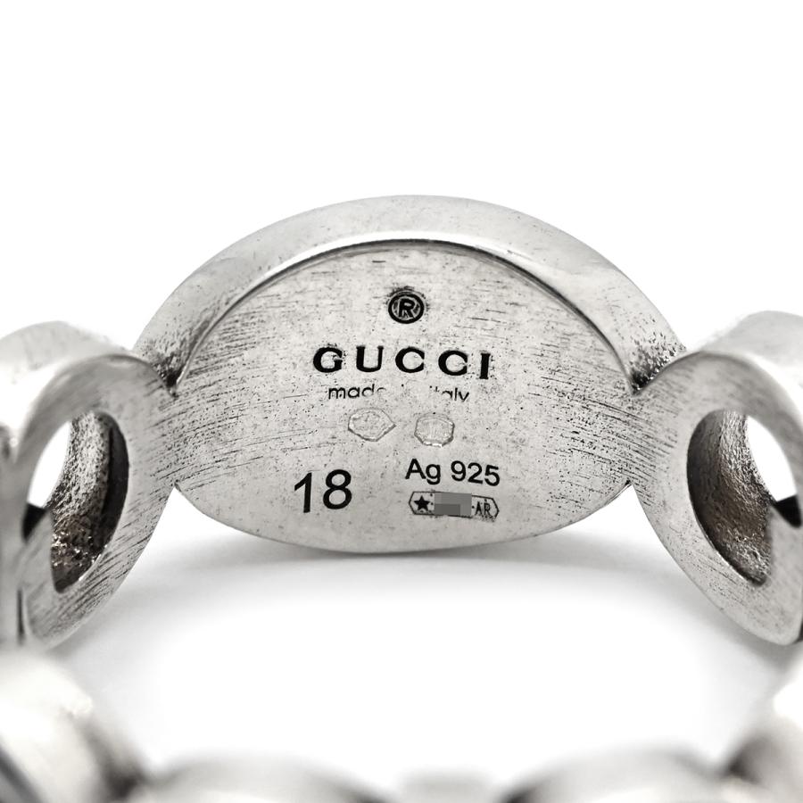 GUCCI（グッチ） リング 指輪 インターロッキングG GUCCIロゴ シルバー