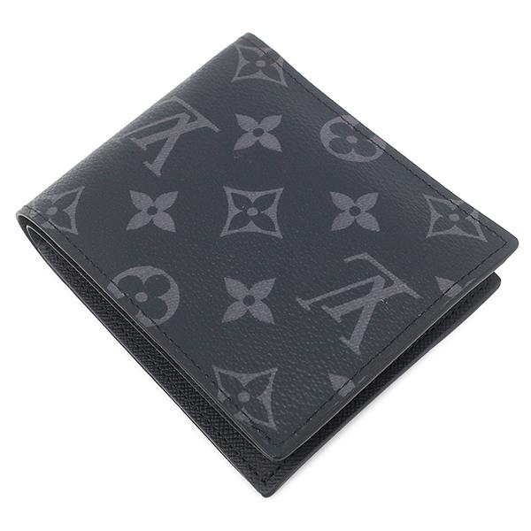 専用！美品 ルイヴィトン モノグラム エクリプス マルコNM 二つ折り財布 黒色 LOUIS VUITTON（ルイ・ヴィトン） 二つ折り財布 モノグラムエクリプス