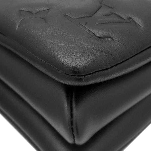 ルイヴィトン 2WAYバッグ モノグラムエンボス クッサン BB ラムスキン ブラック M21259 モノグラム チェーンショルダー クラッチ RFID_3