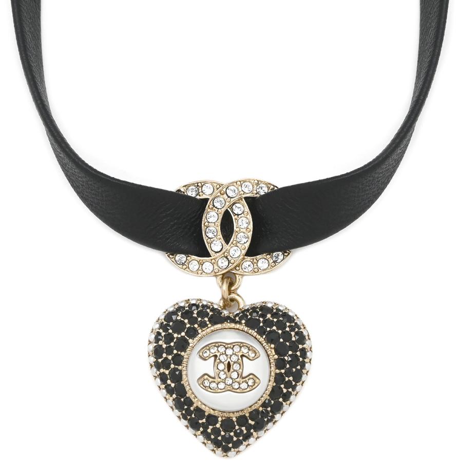 CHANEL（シャネル） ネックレス ココマーク ハート レザーチョーカー