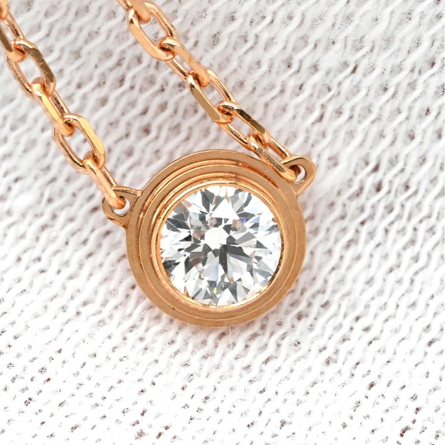 DIAMANTS LEGERS カルティエ ネックレス ダムール LM ゴールド ピンク