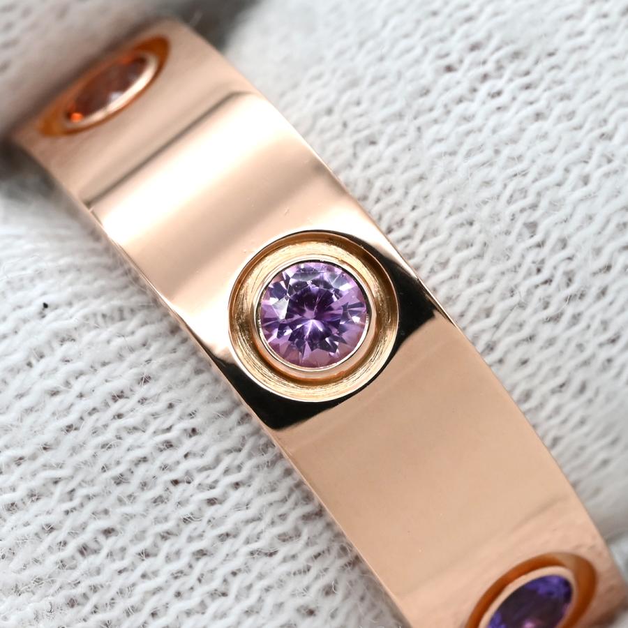 Cartier カルティエ　ラブリング　マルチカラー 750 PG LOVE（Cartier） カルティエ リング 指輪 ラブ ラブリング マルチ