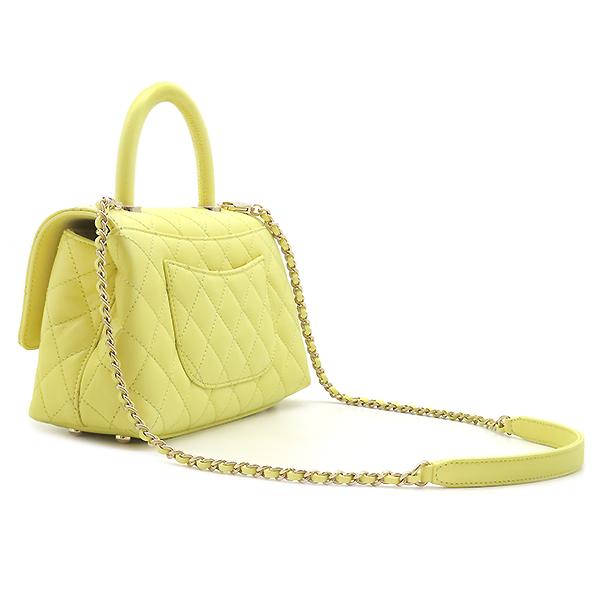 【限定値下げ】CHANEL フラップバッグ　マトラッセ　レモンイエロー マトラッセ シャネル 2WAYバッグ トップハンドル フラップ バッグ