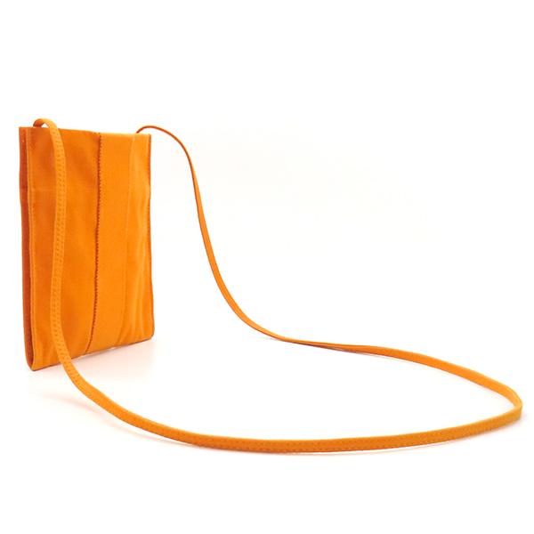 HERMES（エルメス） ショルダーバッグ ポシェット キャンバス オレンジ