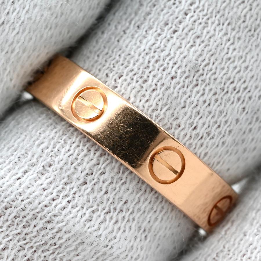 K18 カルティエ ラブリング ミニラブリング 1P ダイヤモンド9号 LOVE（Cartier） カルティエ リング 指輪 ラブ LOVE ミニラブリング 1P