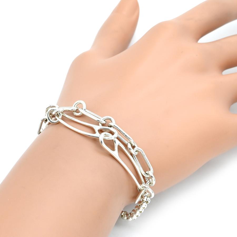 希少　silver800 フランス　シルバー　ブレスレット　シェーヌダンクル HERMES（エルメス） ブレスレット シェーヌダンクル シェーヌダンクル