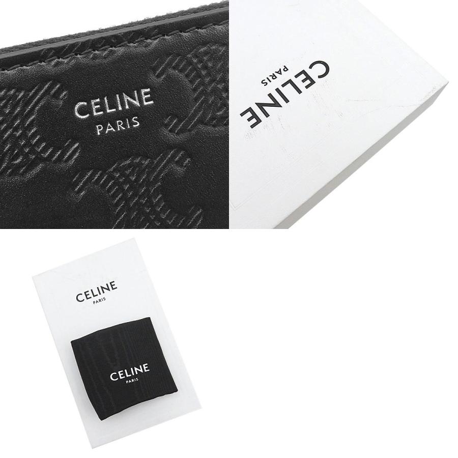 CELINE（セリーヌ） 長財布 ラージ ジップウォレット カーフ ブラック