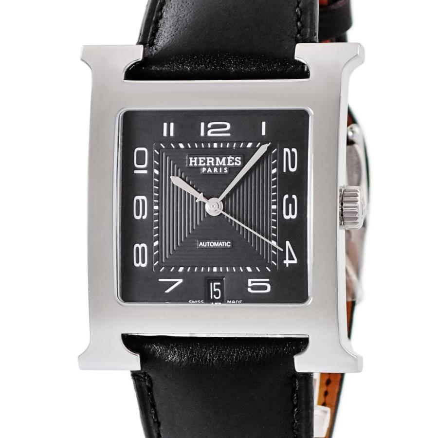 エルメス Hウォッチ TGM HH2.810 H型 デイト ブラック スクエア アラビア 3針 自動巻き メンズ 腕時計 HERMES（エルメス） 【3年保証】 Hウォッチ TGM HH2.810 H型 デイト