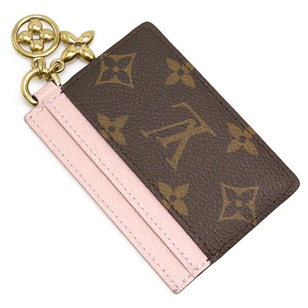 Louis Vuitton ブラック　チャーム付き　カードケース LOUIS VUITTON（ルイ・ヴィトン） カードケース モノグラム ポルト