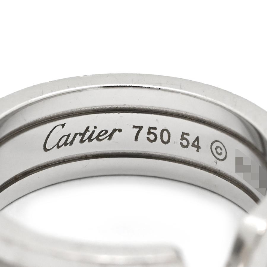 C DE CARTIER カルティエ リング 指輪 C2 C2リング シルバー ホワイト