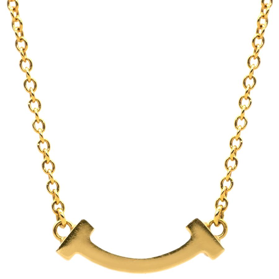TIFFANY&Co. Tスマイル ネックレスミニイエローゴールド　18K TIFFANY&Co.（ティファニー） ネックレス T Tスマイル ミニ