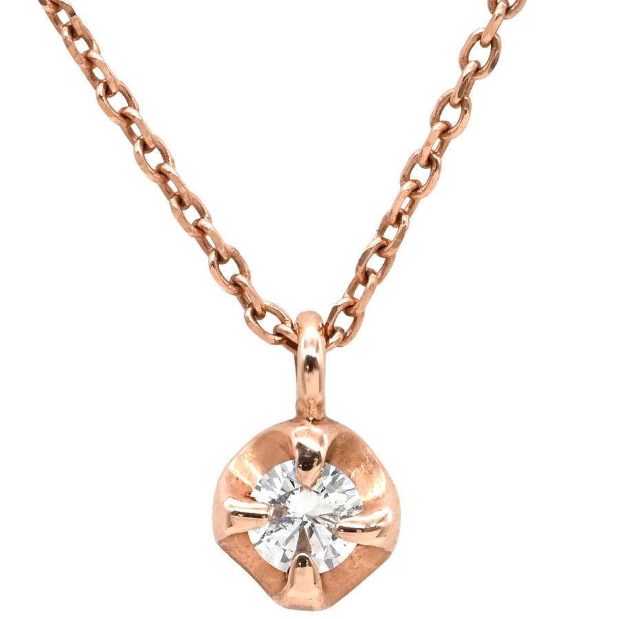 4℃ ネックレス ダイヤペンダント ゴールド ピンクゴールド 10K 10金 1P