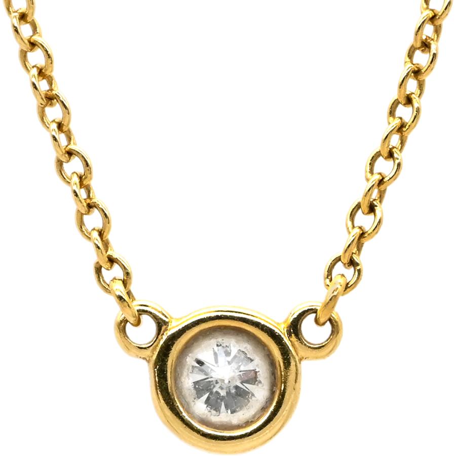 ティファニー Tiffany&Co. バイザヤード ネックレス Au750 YG 