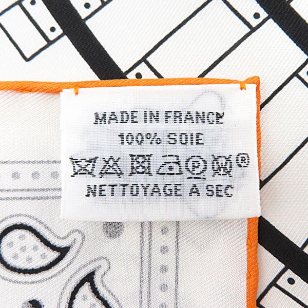HERMES（エルメス） スカーフ カレ55 カレ55 CARRE シルク ホワイト 白