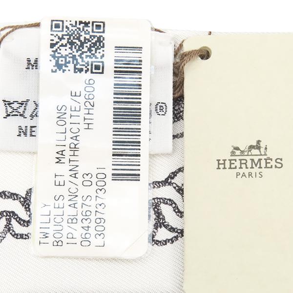 HERMES（エルメス） スカーフ ツイリー ツイリー シルク ホワイト 白