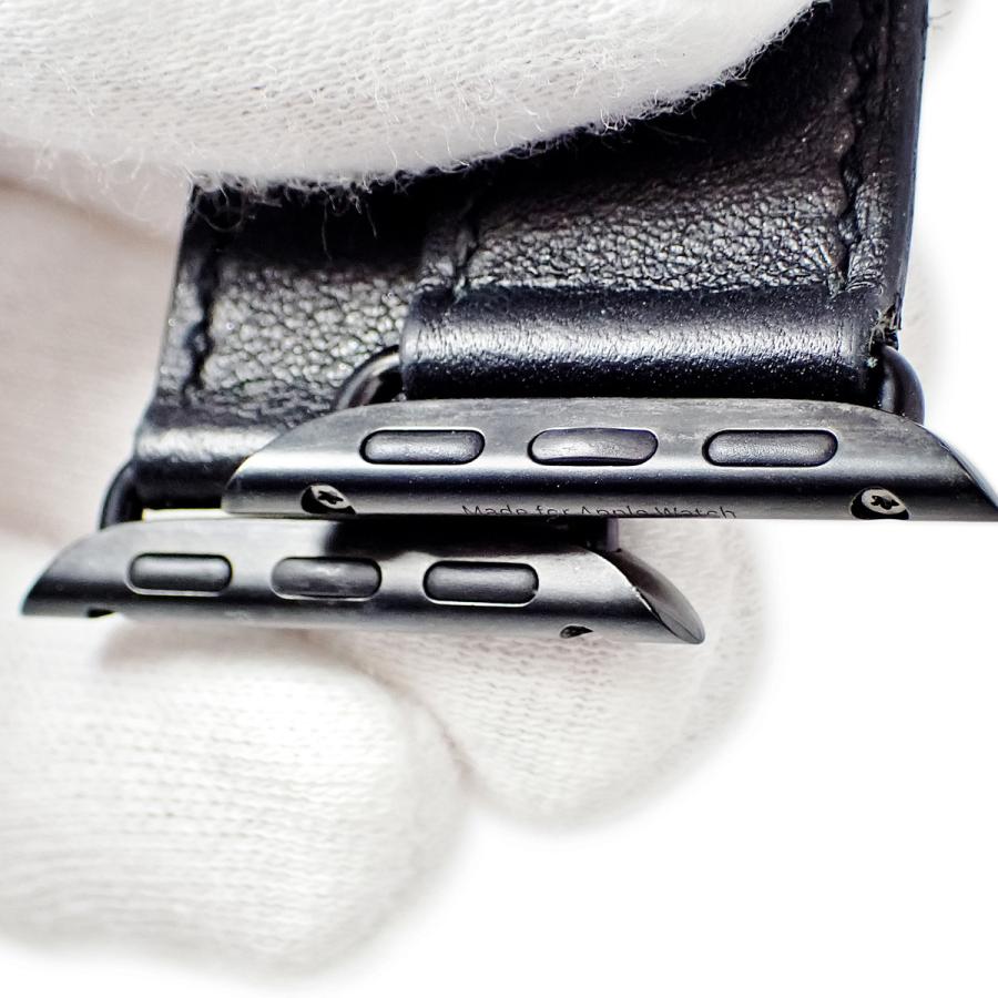 Apple Watch HERMES 純正レザーベルト 44mm ブラック 箱付 HERMES（エルメス） 純正 アップルウォッチ 38 40 41 mm用 レザー 本革