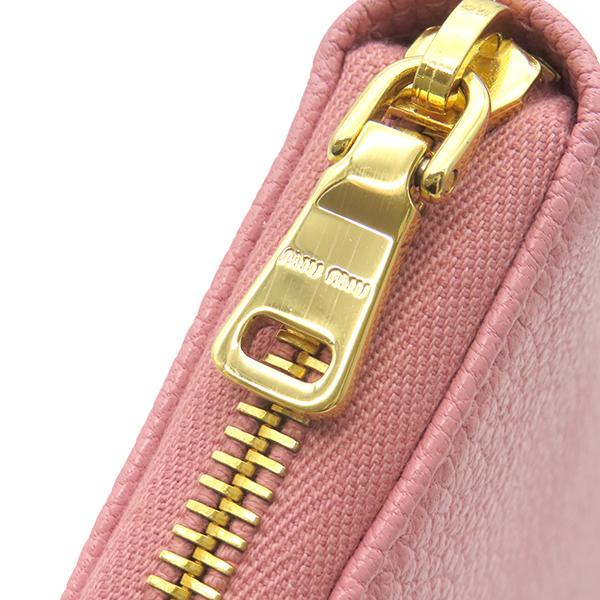 miu miu（ミュウミュウ） 長財布 リボン付き ラウンドファスナー 