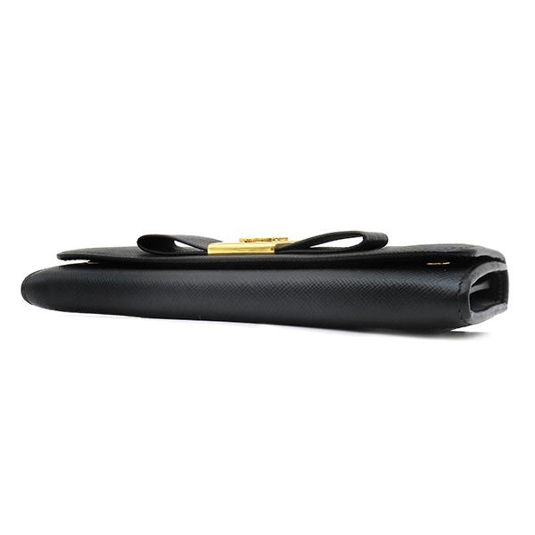SAFFIANO（PRADA） プラダ 長財布 リボン フラップ ウォレット レザー