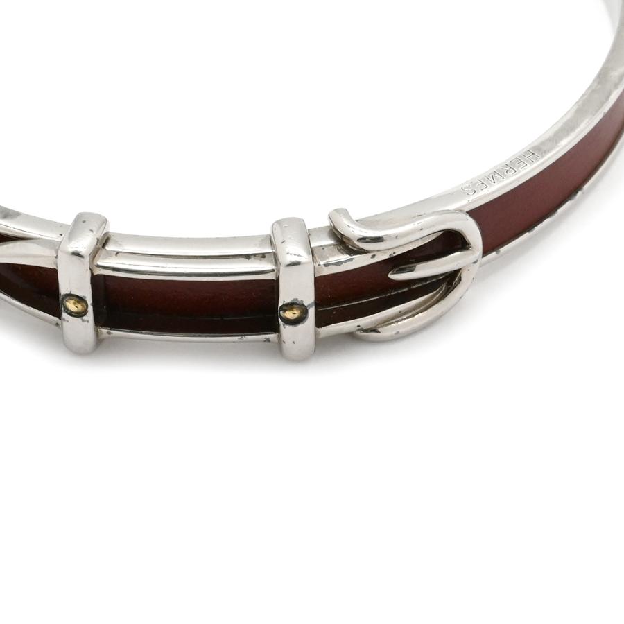 HERMES（エルメス） バングル サンチュール レザー ブラウン 赤茶