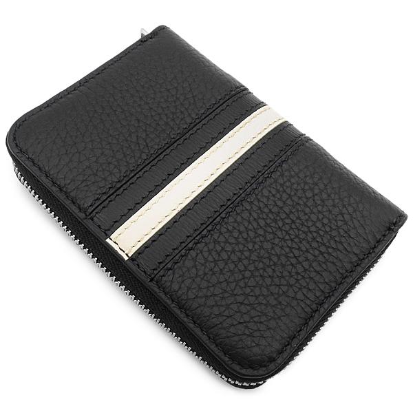 バリー コインケース リボンS ジップ アラウンド レザー ブラック 黒  