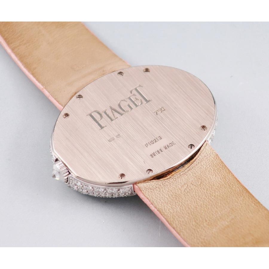 電池交換済 PIAGET ピアジェ ライムライト P10018 純正ダイヤモンド K18WG ホワイトゴールド 純正ベルト 純正尾錠 レディース クォーツ【6ヶ月保証】【腕時計】【中古】 PIAGET - 電池交換済 PIAGET ピアジェ ライムライト オーバル P10001