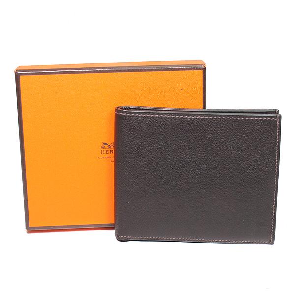 HERMES エルメス 二つ折り財布 MC2 コペルニクス ダークブラウン系 