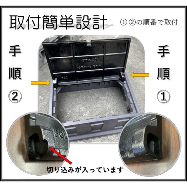 寸法　４４０Ｘ２３０　ヒノデ　鉄蓋　日之出水道機器　用）量水器ボックス蓋　GMH-25（NCP-FCD25　フタのみ（フタFCD）