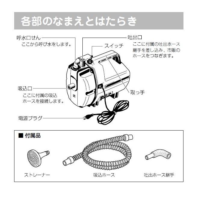 ナショナル(テラル)　PX-62A　ミニポンプ　５０Ｈｚ６０Ｈｚ共通　（庭への散水や池の排水などに）