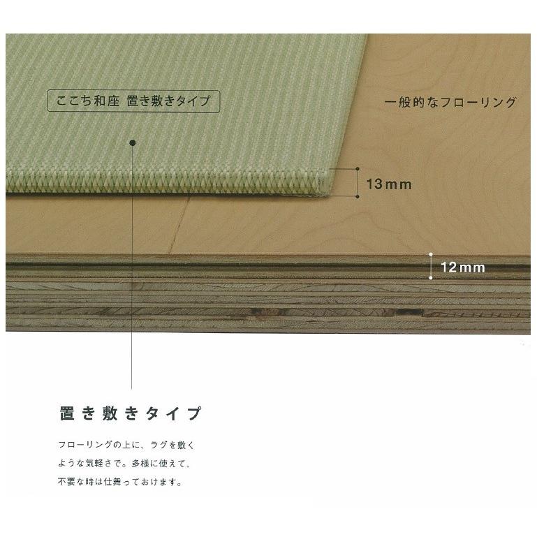 【送料無料】　大建工業　YQ5102-3　畳　ここち和座　彩園　置き敷きタイプ　厚み１３ｍｍ　８２０Ｘ８２０ｍｍ　３枚入り　＜０２イエロー＞｜ibell｜02