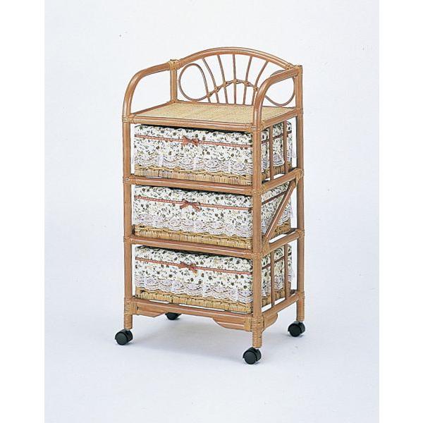 ラタンランドリーボックス・籐チェストランドリー3段 【送料無料 代引