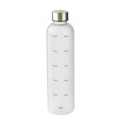 タイムマーカー付きボトル1L クリア 50個販売 1時間ごとの飲む量を