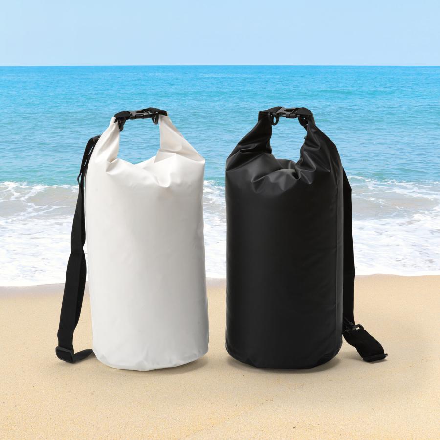 ビーチバッグ15L 防水 バック ドラム型 ブラック 10個以上販売 