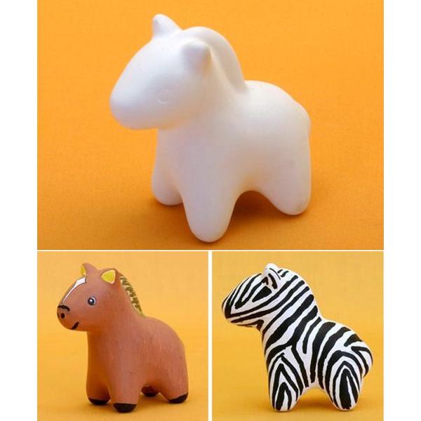 お絵描き陶器 ウマ 干支 午 10個単位販売 絵付け 陶器 うま 幅26mm