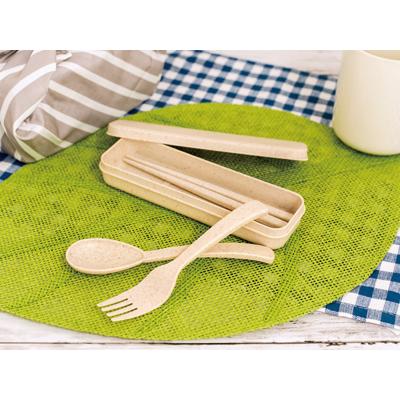 バンブーエコカトラリーセット 200個以上販売 竹繊維とプラスチックを