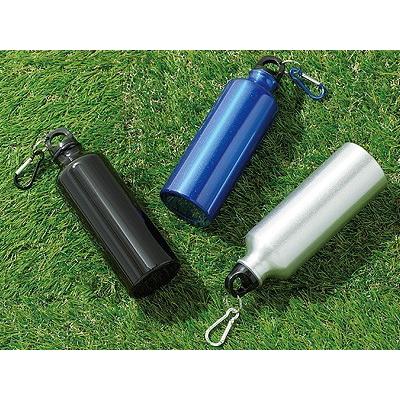 アルミスポーツボトル500ml ブラック カラビナ付 60個以上販売 水筒