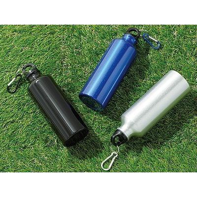アルミスポーツボトル 500ml ブルー カラビナ付 60個以上販売 水筒