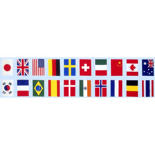 国旗 万国旗 テトロン万国旗30カ国 全長1800cm : イベント用品