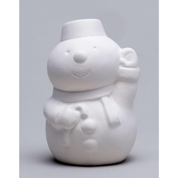 お絵描き陶器 クリスマス スノーマン KT-4 絵付け お絵かき貯金箱 1個