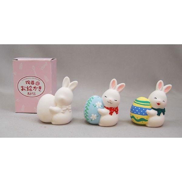 お絵かき イースターバニー（陶器）貯金箱 50個以上販売 うさぎ 手作り