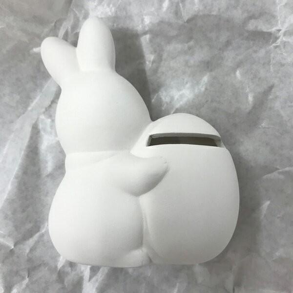 お絵かき イースターバニー（陶器）貯金箱 50個以上販売 うさぎ 手作り